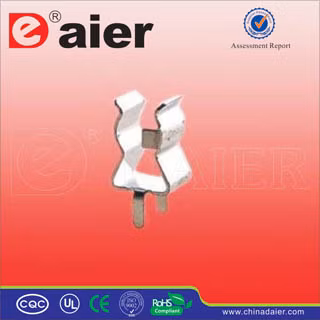 Clip plateado del fusible del tenedor del fusible del PWB del metal 5X20m m
